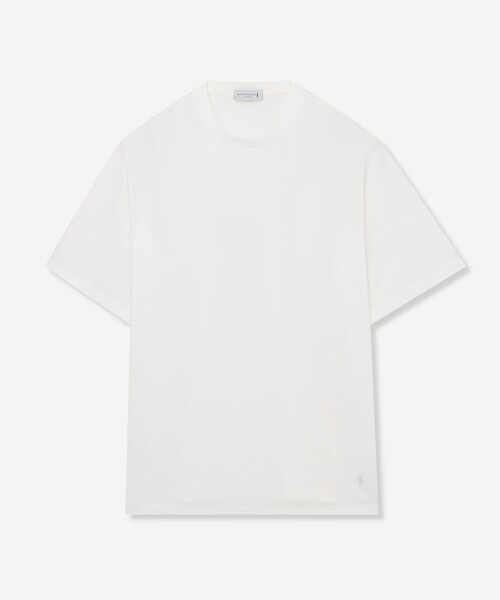 MACKINTOSH LONDON(マッキントッシュ ロンドン)の「シアサッカーTシャツ(Tシャツ/カットソー・メンズ・ネイビー/ホワイト/ベージュ系その他5・M/XL/L)」の1枚目の写真