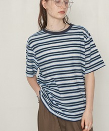 ネップボーダービッグシルエットTシャツ