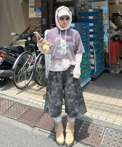 Alley Tokyo(アリートーキョー)の「フリフリフードシアートップス(その他トップス・レディース・ピンク/オフホワイト・FREE)」の13枚目の写真