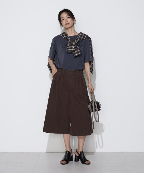 COMME CA Wardrobe（コムサワードローブ）の「フィブリル天竺 ジャガープリントTシャツ（Tシャツ/カットソー・レディース・アイボリー/ブラウン/チャコール・FREE）」の15枚目の写真