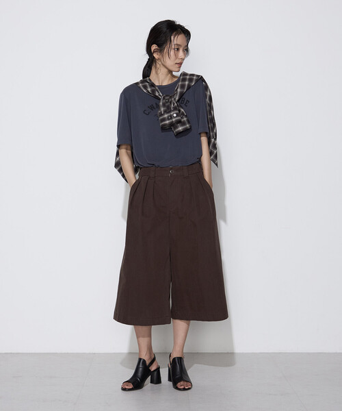 COMME CA Wardrobe（コムサワードローブ）の「フィブリル天竺 ジャガープリントTシャツ（Tシャツ/カットソー・レディース・アイボリー/ブラウン/チャコール・FREE）」の16枚目の写真