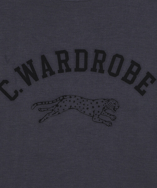 COMME CA Wardrobe（コムサワードローブ）の「フィブリル天竺 ジャガープリントTシャツ（Tシャツ/カットソー・レディース・アイボリー/ブラウン/チャコール・FREE）」の4枚目の写真