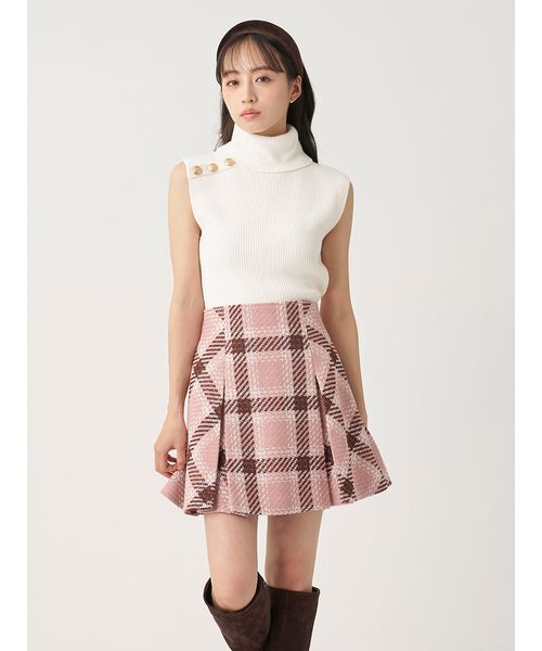 SNIDEL（スナイデル）の「【販路限定サイズあり】ロービングチェックミニスカート（スカート・レディース・グリーン/ピンク/キャメル/アイボリー・0/1/00）」の12枚目の写真