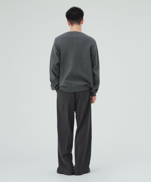 BEAMS HEART(ビームスハート)の「メランジ 2タック ワイドスラックス(スラックス・メンズ・チャコールグレー/ブラウン・MEDIUM/LARGE/SMALL)」の6枚目の写真