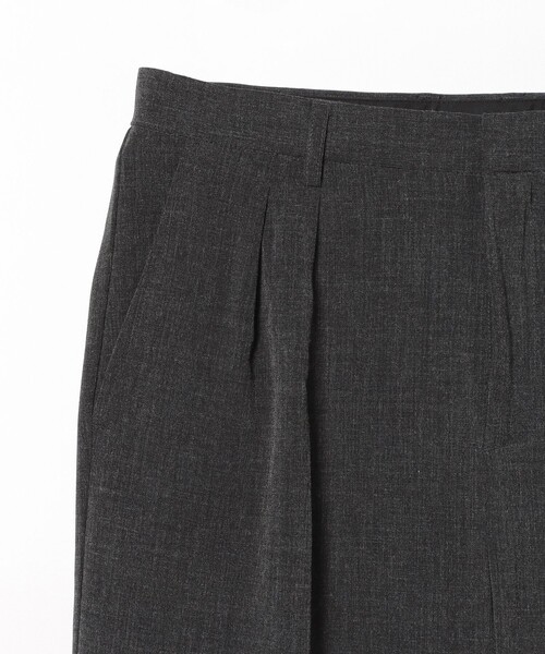 BEAMS HEART(ビームスハート)の「メランジ 2タック ワイドスラックス(スラックス・メンズ・チャコールグレー/ブラウン・MEDIUM/LARGE/SMALL)」の9枚目の写真