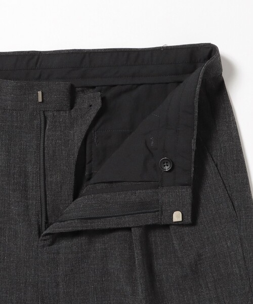 BEAMS HEART(ビームスハート)の「メランジ 2タック ワイドスラックス(スラックス・メンズ・チャコールグレー/ブラウン・MEDIUM/LARGE/SMALL)」の10枚目の写真