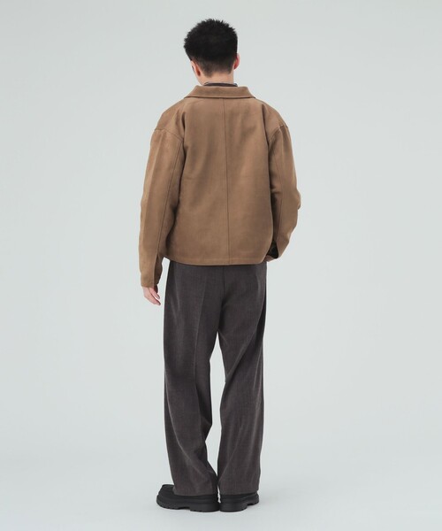 BEAMS HEART(ビームスハート)の「メランジ 2タック ワイドスラックス(スラックス・メンズ・チャコールグレー/ブラウン・MEDIUM/LARGE/SMALL)」の16枚目の写真