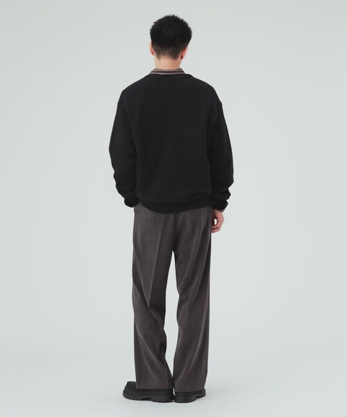 BEAMS HEART(ビームスハート)の「メランジ 2タック ワイドスラックス(スラックス・メンズ・チャコールグレー/ブラウン・MEDIUM/LARGE/SMALL)」の18枚目の写真
