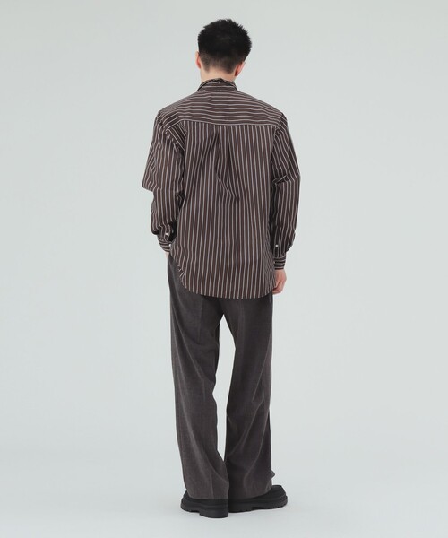 BEAMS HEART(ビームスハート)の「メランジ 2タック ワイドスラックス(スラックス・メンズ・チャコールグレー/ブラウン・MEDIUM/LARGE/SMALL)」の20枚目の写真