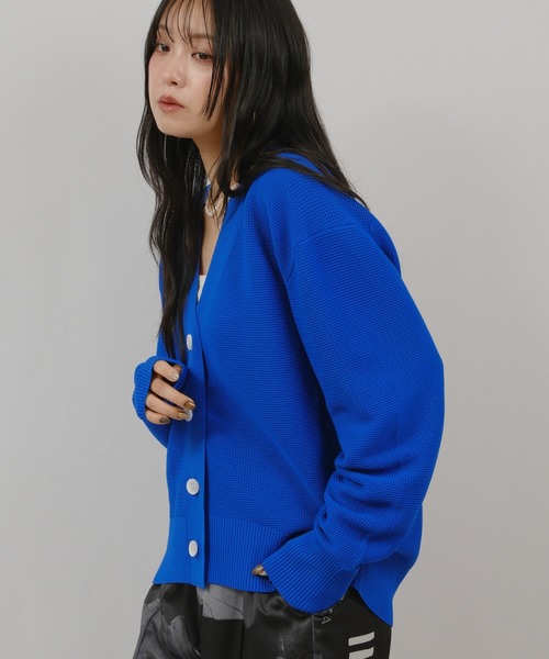 palm RICHE(ポームリシュ)の「軽量ニットカーデ(カーディガン/ボレロ・レディース・グリーン/オフホワイト/ブラック/ブルー・M)」の21枚目の写真