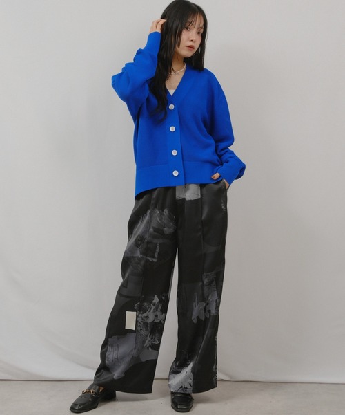 palm RICHE(ポームリシュ)の「軽量ニットカーデ(カーディガン/ボレロ・レディース・グリーン/オフホワイト/ブラック/ブルー・M)」の22枚目の写真
