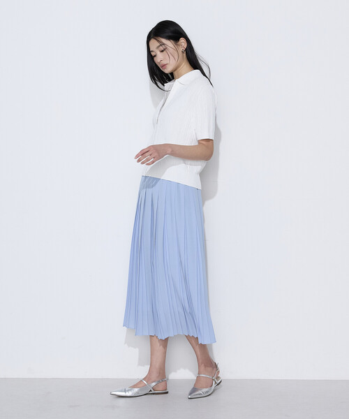 COMME CA(コムサ)の「〔 TALLサイズ 〕 フィネスボイル プリーツスカート(スカート・レディース・チャコール/サックスブルー・15号/13号)」の14枚目の写真