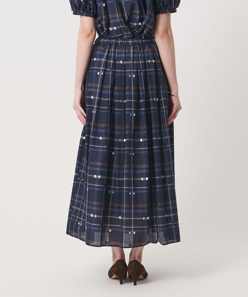 UNITED ARROWS(ユナイテッドアローズ)の「チェック リボン カットジャガード スカート(スカート・レディース・ネイビー/ダークグレー・36/38)」の10枚目の写真