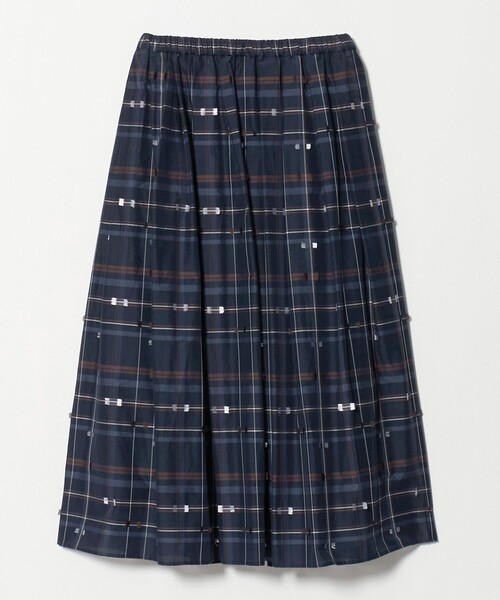 UNITED ARROWS(ユナイテッドアローズ)の「チェック リボン カットジャガード スカート(スカート・レディース・ネイビー/ダークグレー・36/38)」の11枚目の写真