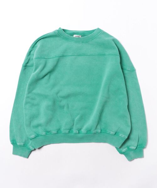 Ocean&Ground(オーシャン&グラウンド)の「ケミカルウォッシュフットボールスウェット(スウェット・キッズ・オレンジ/チャコール/グリーン/パープル・90/100/110/120/130/140)」の3枚目の写真