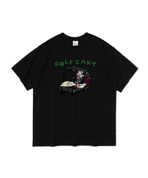 ゴルフ&カート 半袖Tシャツ (ブラック)