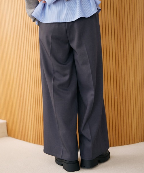 archives(アルシーヴ)の「【ONかわ】ベルト付きタックスラックス(スラックス・レディース・Wine/チャコールグレー/ブラウン・SMALL/MEDIUM)」の7枚目の写真