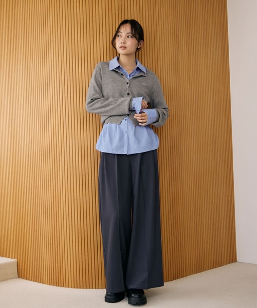 archives(アルシーヴ)の「【ONかわ】ベルト付きタックスラックス(スラックス・レディース・Wine/チャコールグレー/ブラウン・SMALL/MEDIUM)」の9枚目の写真