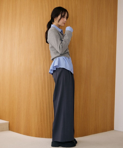archives(アルシーヴ)の「【ONかわ】ベルト付きタックスラックス(スラックス・レディース・Wine/チャコールグレー/ブラウン・SMALL/MEDIUM)」の11枚目の写真