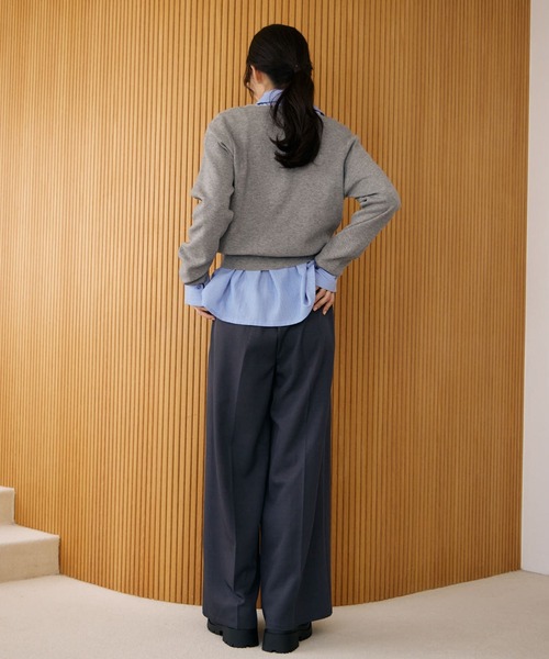 archives(アルシーヴ)の「【ONかわ】ベルト付きタックスラックス(スラックス・レディース・Wine/チャコールグレー/ブラウン・SMALL/MEDIUM)」の12枚目の写真