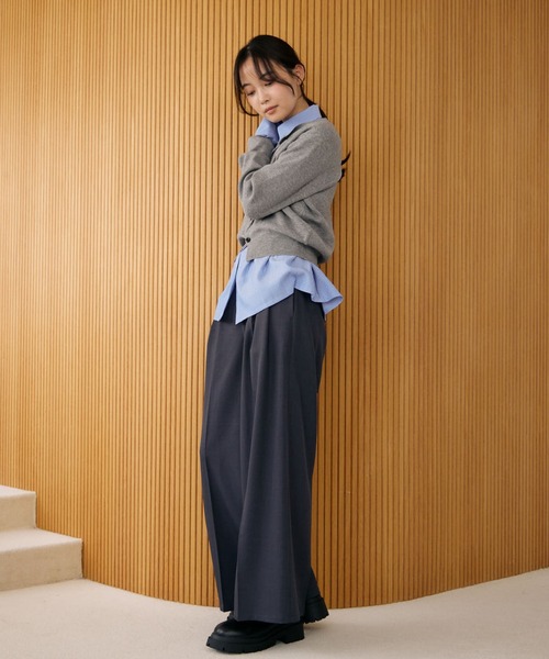 archives(アルシーヴ)の「【ONかわ】ベルト付きタックスラックス(スラックス・レディース・Wine/チャコールグレー/ブラウン・SMALL/MEDIUM)」の13枚目の写真