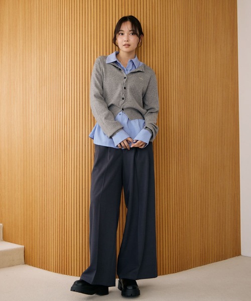 archives(アルシーヴ)の「【ONかわ】ベルト付きタックスラックス(スラックス・レディース・Wine/チャコールグレー/ブラウン・SMALL/MEDIUM)」の10枚目の写真