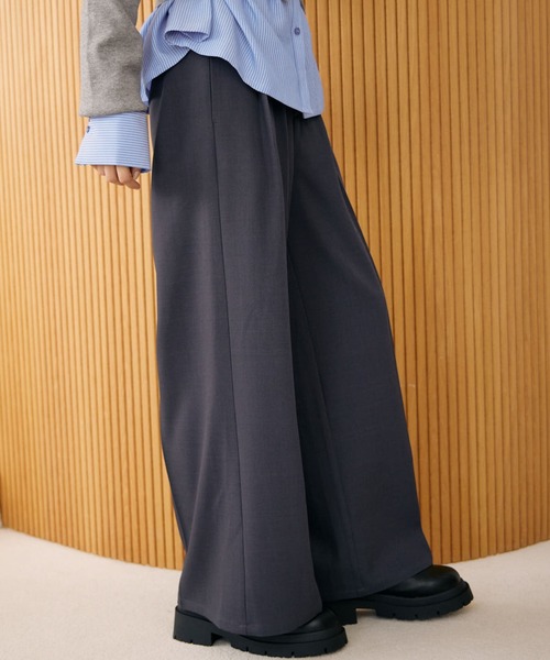 archives(アルシーヴ)の「【ONかわ】ベルト付きタックスラックス(スラックス・レディース・Wine/チャコールグレー/ブラウン・SMALL/MEDIUM)」の6枚目の写真