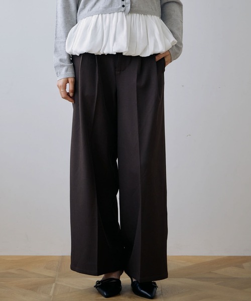 archives(アルシーヴ)の「【ONかわ】ベルト付きタックスラックス(スラックス・レディース・Wine/チャコールグレー/ブラウン・SMALL/MEDIUM)」の14枚目の写真