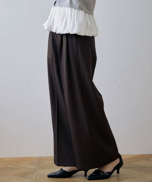 archives(アルシーヴ)の「【ONかわ】ベルト付きタックスラックス(スラックス・レディース・Wine/チャコールグレー/ブラウン・SMALL/MEDIUM)」の16枚目の写真