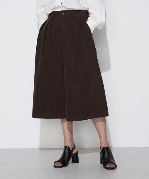 COMME CA Wardrobe(コムサワードローブ)の「コットンナイロン キュロットパンツ(その他パンツ・レディース・ダークブラウン/ベージュ・11号/9号/7号)」の2枚目の写真