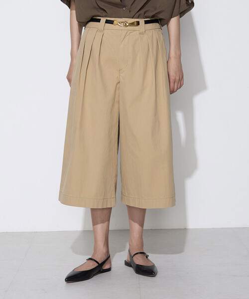 COMME CA Wardrobe(コムサワードローブ)の「コットンナイロン キュロットパンツ(その他パンツ・レディース・ダークブラウン/ベージュ・11号/9号/7号)」の1枚目の写真