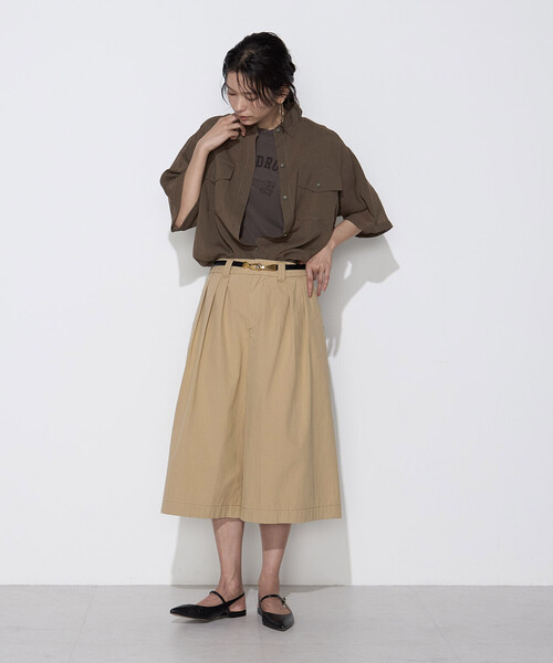 COMME CA Wardrobe(コムサワードローブ)の「コットンナイロン キュロットパンツ(その他パンツ・レディース・ダークブラウン/ベージュ・11号/9号/7号)」の8枚目の写真