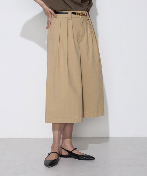 COMME CA Wardrobe(コムサワードローブ)の「コットンナイロン キュロットパンツ(その他パンツ・レディース・ダークブラウン/ベージュ・11号/9号/7号)」の7枚目の写真