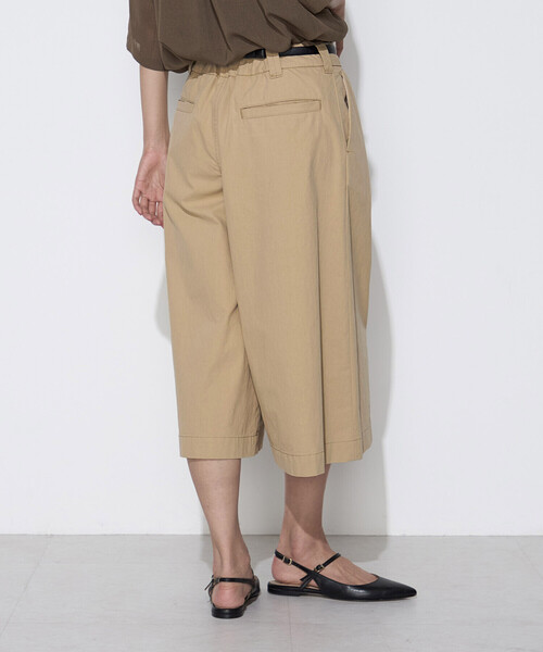 COMME CA Wardrobe(コムサワードローブ)の「コットンナイロン キュロットパンツ(その他パンツ・レディース・ダークブラウン/ベージュ・11号/9号/7号)」の4枚目の写真