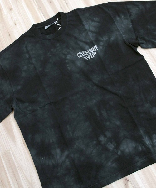 Carhartt WIP(カーハートダブリューアイピー)の「WIP レイディエート ムラ染めタイダイ 半袖Tシャツ S/S Radiate T-Shirt(Tシャツ/カットソー・メンズ・ブラック/パープル・M/XL/L)」の5枚目の写真