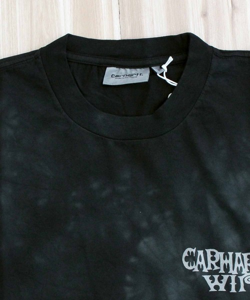 Carhartt WIP(カーハートダブリューアイピー)の「WIP レイディエート ムラ染めタイダイ 半袖Tシャツ S/S Radiate T-Shirt(Tシャツ/カットソー・メンズ・ブラック/パープル・M/XL/L)」の10枚目の写真
