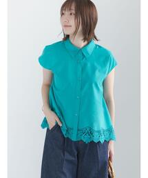 Te chichi（テチチ）の「【接触冷感】スカラップレース刺繍フレンチシャツ（シャツ/ブラウス）」