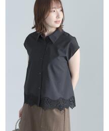 Te chichi（テチチ）の「【接触冷感】スカラップレース刺繍フレンチシャツ（シャツ/ブラウス）」
