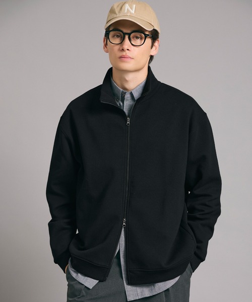 coca(coca)(コカ)の「メンズソフトスウェットジップアップブルゾン(ブルゾン・メンズ・ブラック/ネイビー・XL/M/L)」の1枚目の写真
