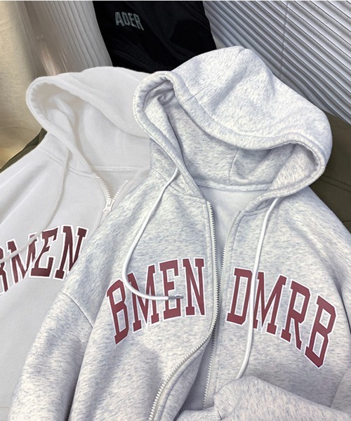 NEW GENTLEMAN（ニュージェントルマン）の「BMENDMRB  ジップアップパーカー（パーカー・メンズ・グレー/ホワイト/ブラック/ネイビー・L/M）」の9枚目の写真