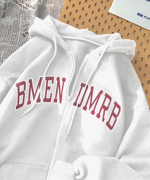 NEW GENTLEMAN（ニュージェントルマン）の「BMENDMRB  ジップアップパーカー（パーカー・メンズ・グレー/ホワイト/ブラック/ネイビー・L/M）」の17枚目の写真