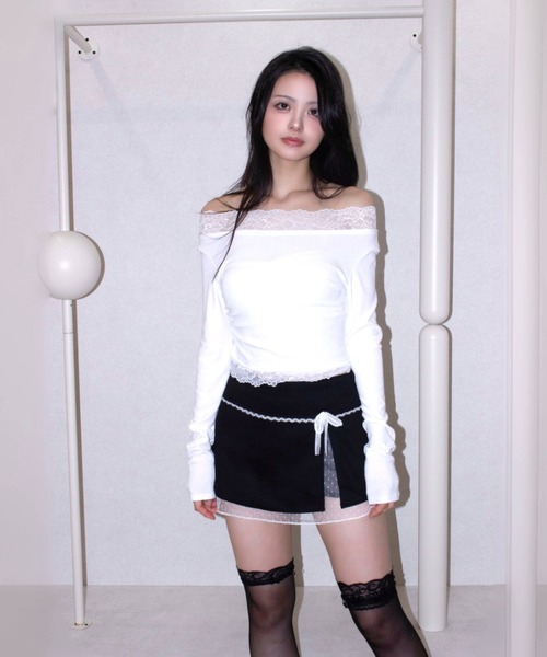 REINE NOIRE(レーヌノワール)の「dolly lace skirt. / ドーリー レース スカート(スカート・レディース・ブラック・M/S)」の11枚目の写真