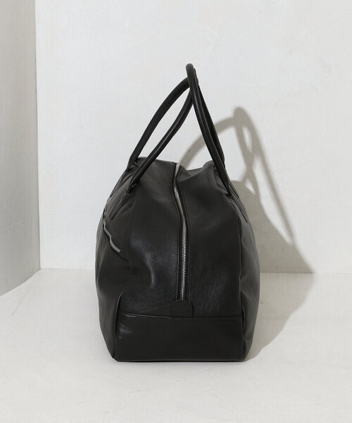 Firsthand(ファーストハンド)の「Firsthand/ファーストハンド Big Leather Boston bag【限定展開】 / レザーボストンバッグ / 牛革 / 撥水レザー / A4収納可能(ボストンバッグ・メンズ・ブラック・ONE SIZE)」の20枚目の写真