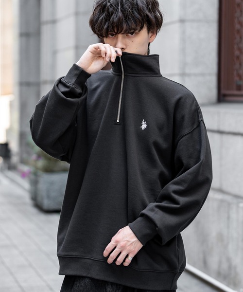 U.S. POLO ASSN.(ユーエスポロアッスン)の「新色追加 U.S. POLO ASSN. ユーエスポロアッスン オーバーサイズ裏起毛ワンポイントロゴ刺繍長袖ハーフジップスウェット(スウェット・メンズ・ブラック/ホワイト/ライトグレー/レッド/ブラウン/ネイビー/杢グレー/グレイッシュベージュ/チャコール・M/L/XL)」の17枚目の写真