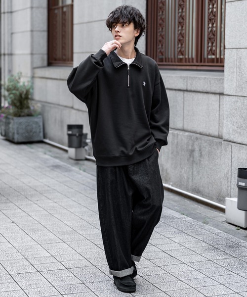 U.S. POLO ASSN.(ユーエスポロアッスン)の「新色追加 U.S. POLO ASSN. ユーエスポロアッスン オーバーサイズ裏起毛ワンポイントロゴ刺繍長袖ハーフジップスウェット(スウェット・メンズ・ブラック/ホワイト/ライトグレー/レッド/ブラウン/ネイビー/杢グレー/グレイッシュベージュ/チャコール・M/L/XL)」の18枚目の写真