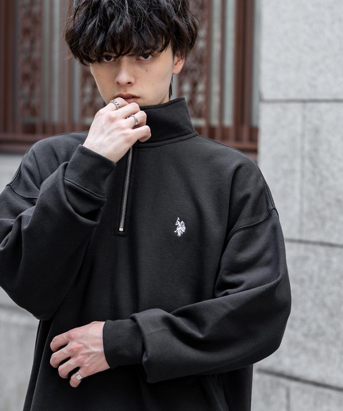 U.S. POLO ASSN.(ユーエスポロアッスン)の「新色追加 U.S. POLO ASSN. ユーエスポロアッスン オーバーサイズ裏起毛ワンポイントロゴ刺繍長袖ハーフジップスウェット(スウェット・メンズ・ブラック/ホワイト/ライトグレー/レッド/ブラウン/ネイビー/杢グレー/グレイッシュベージュ/チャコール・M/L/XL)」の21枚目の写真