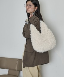 異素材ショルダーエコファートート