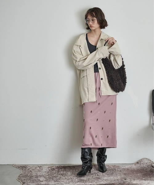 THE YOn(ザヨン)の「異素材ショルダーエコファートート(トートバッグ・レディース・アイボリー/ベージュ/チャコールグレー・FREE)」の19枚目の写真