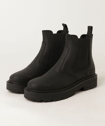 レザー 厚底 チェルシーブーツ