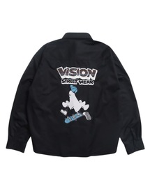 Ghost shirt / 異素材ロゴゴーストシャツ
